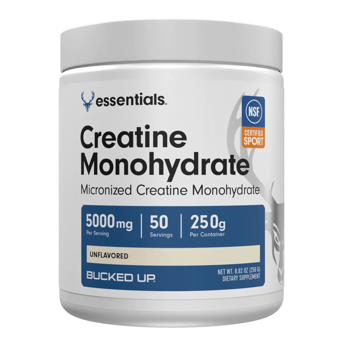 Bucked Up Essentials Creatine Monohydrate, 250 g