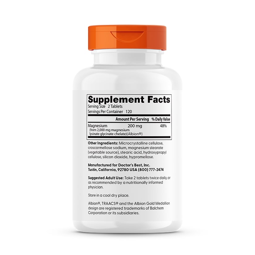 Doctor's Best High Absorption Magnesium Glycinate Lysinate