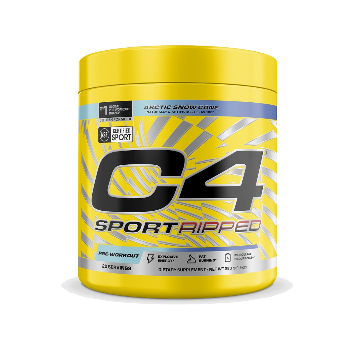 Cellucor C4 Ripped Sport Pre-Workout, Arctic Snow Cone, 20 Servings
