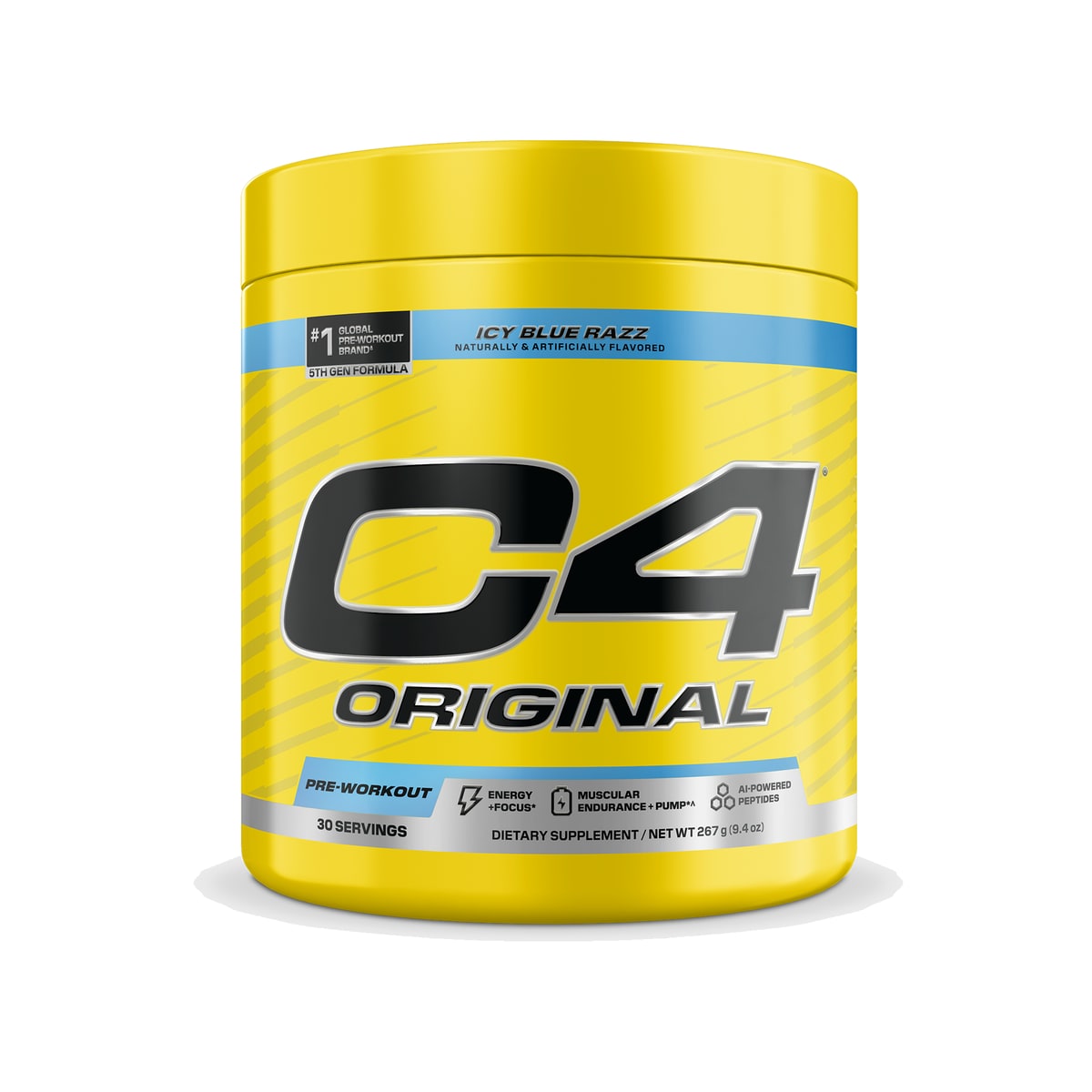 Cellucor C4 Original Pre-Workout, Icy Blue Razz, 30 Servings