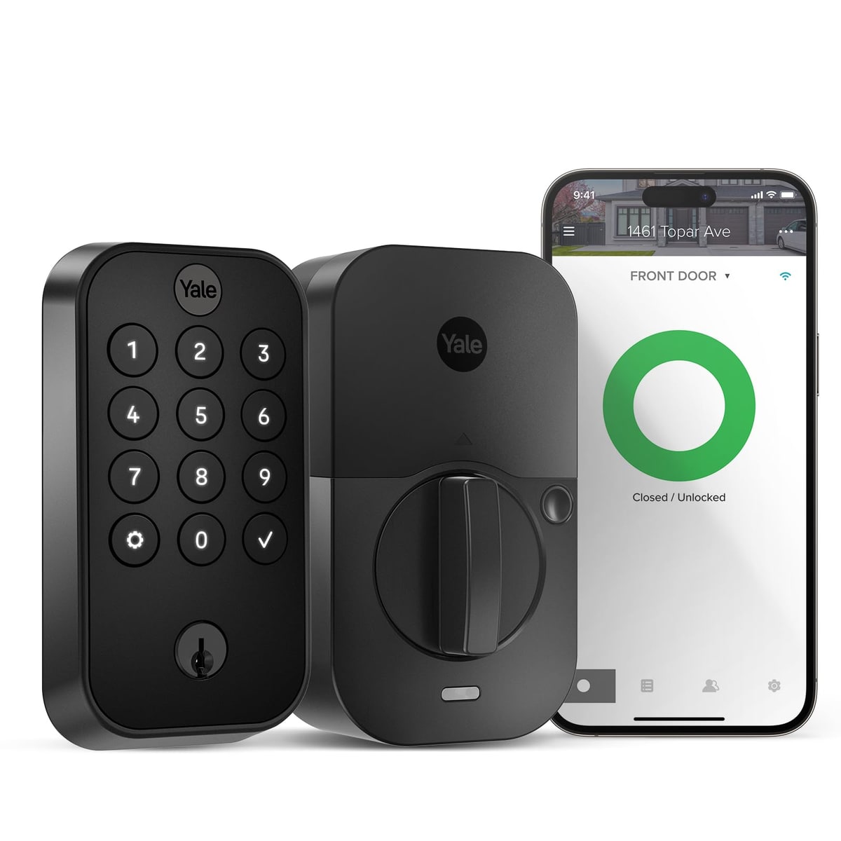 Yale Assure Lock 2 Keypad Deadbolt with Wi-Fi, Black Suede