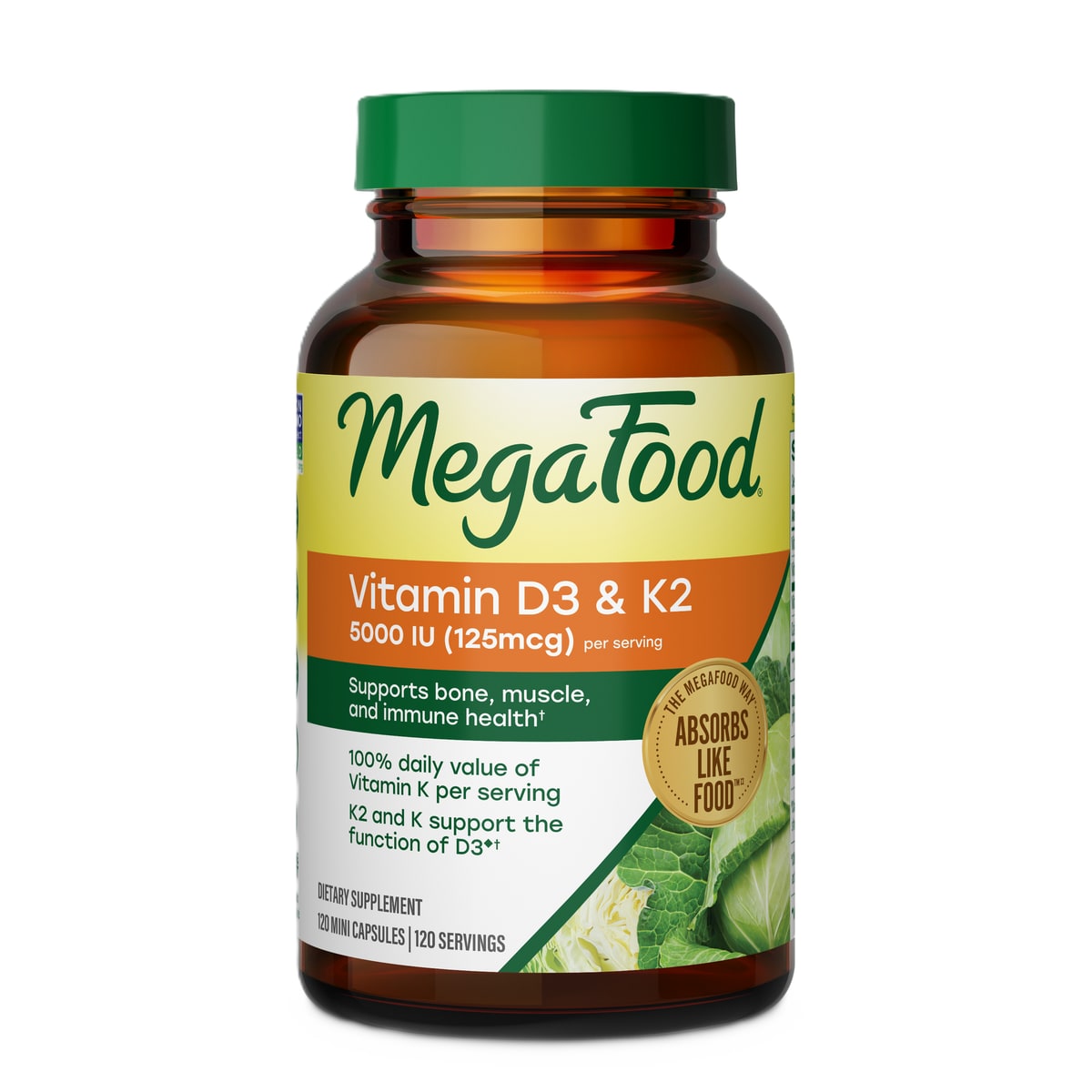 MegaFood Vitamin D3 5000 IU plus K & K2