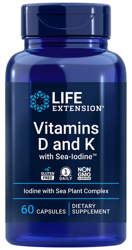 Life Extension Vitamins D and K with Sea-Iodine