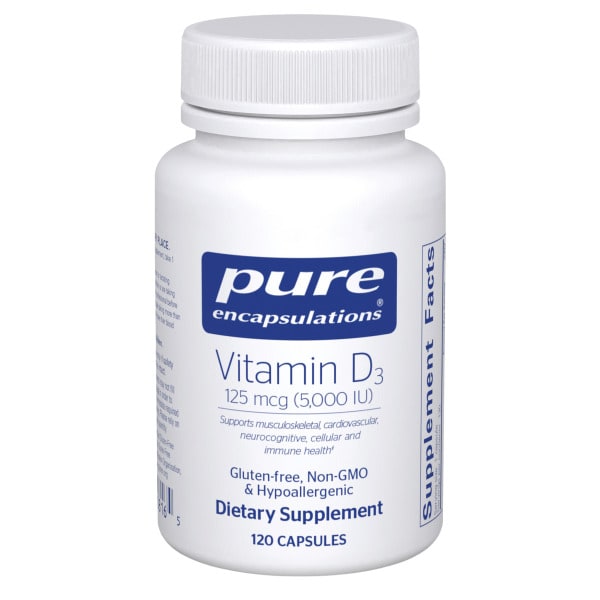 Pure Encapsulations Vitamin D3 125 mcg (5,000 IU)